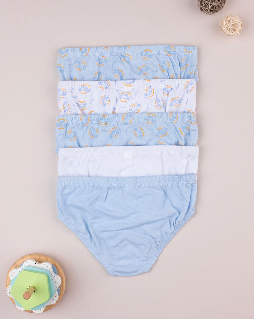 παιδικά σλιπ πακέτο x5 με αυτοκίνητα για αγόρι - Prénatal