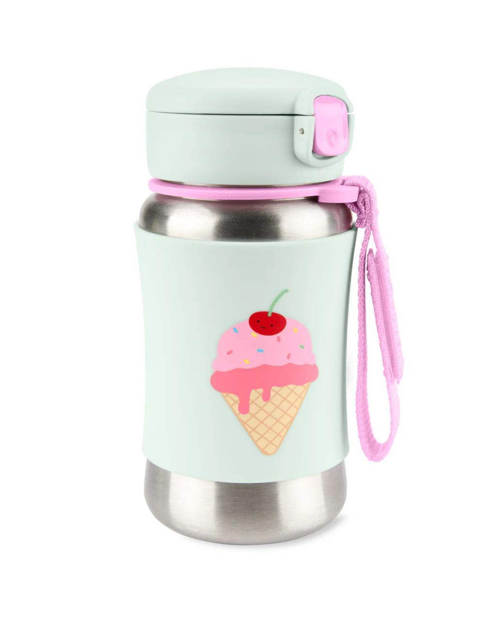 Skip hop sparkle style stainless steel παγούρι με καλαμάκι 350ml ice cream 9o285610 - SKIP HOP