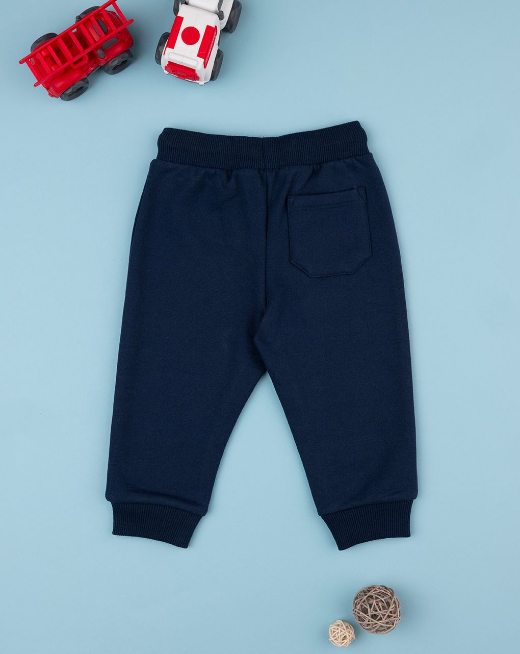 βρεφικό παντελόνι φούτερ μπλε bear friend για αγόρι - Prénatal