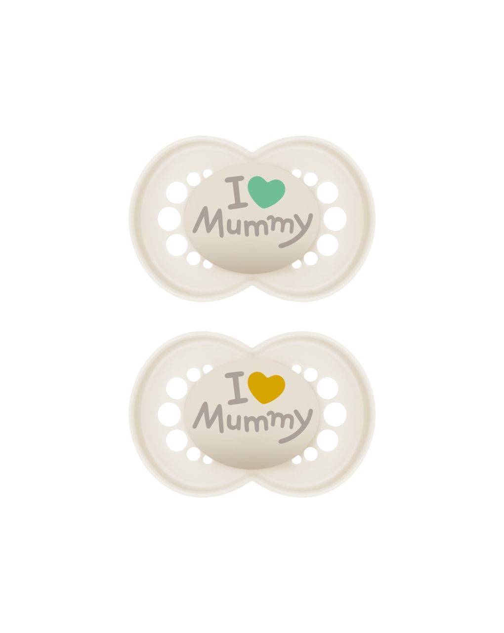 Mam πιπίλες σιλικόνης i love mommy 6-16 μηνών μπεζ 170su2c - Mam