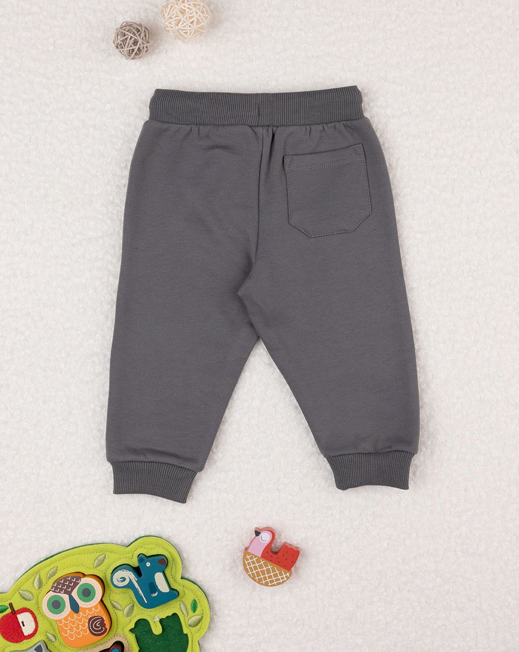 βρεφικό παντελόνι φούτερ γκρι woods για αγόρι - Prénatal