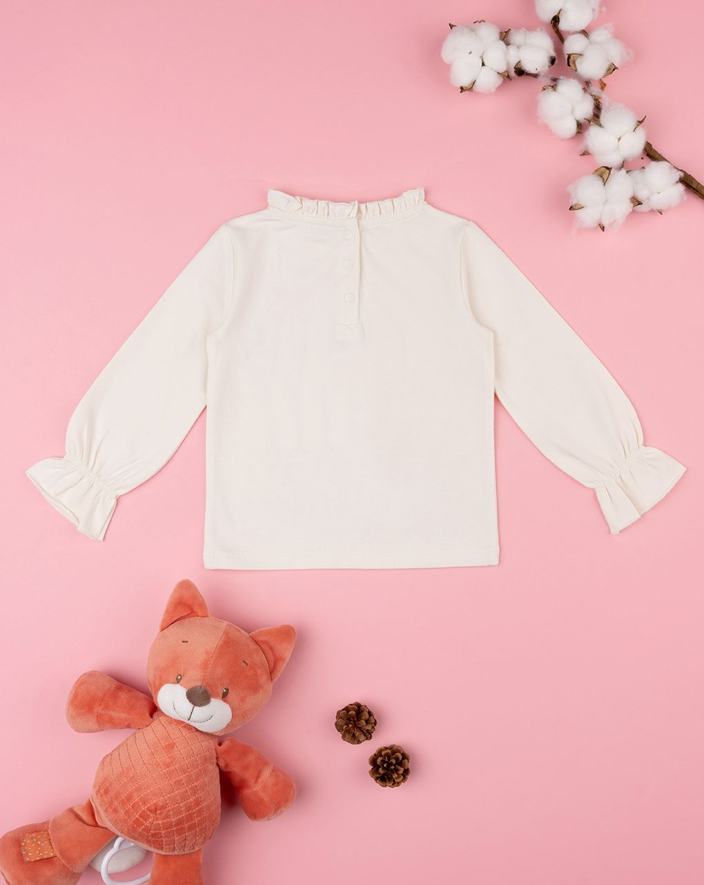 βρεφική μπλούζα κρεμ central park για κορίτσι - Prénatal