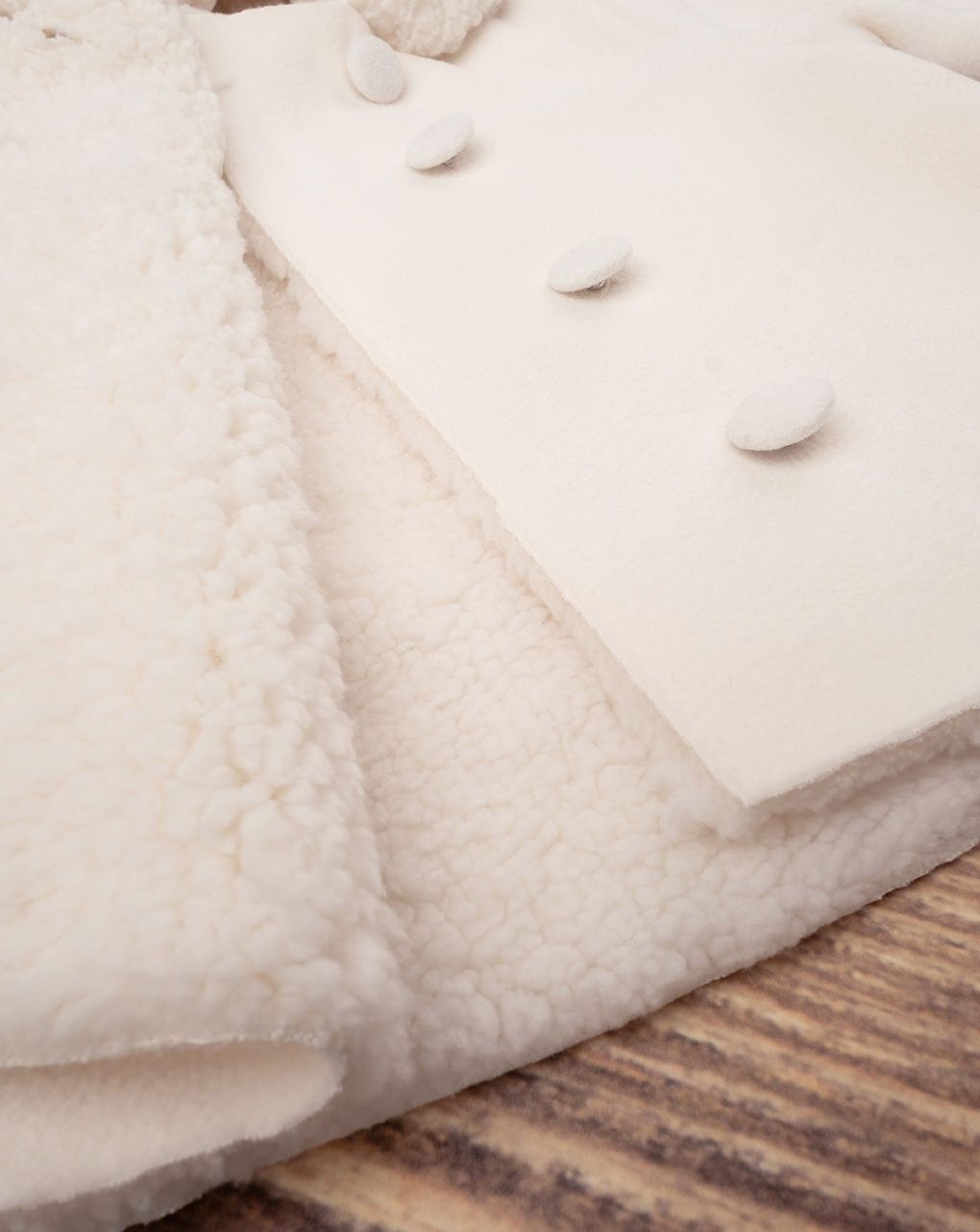 βρεφικό παλτό μαντό κρεμ για κορίτσι - Prénatal