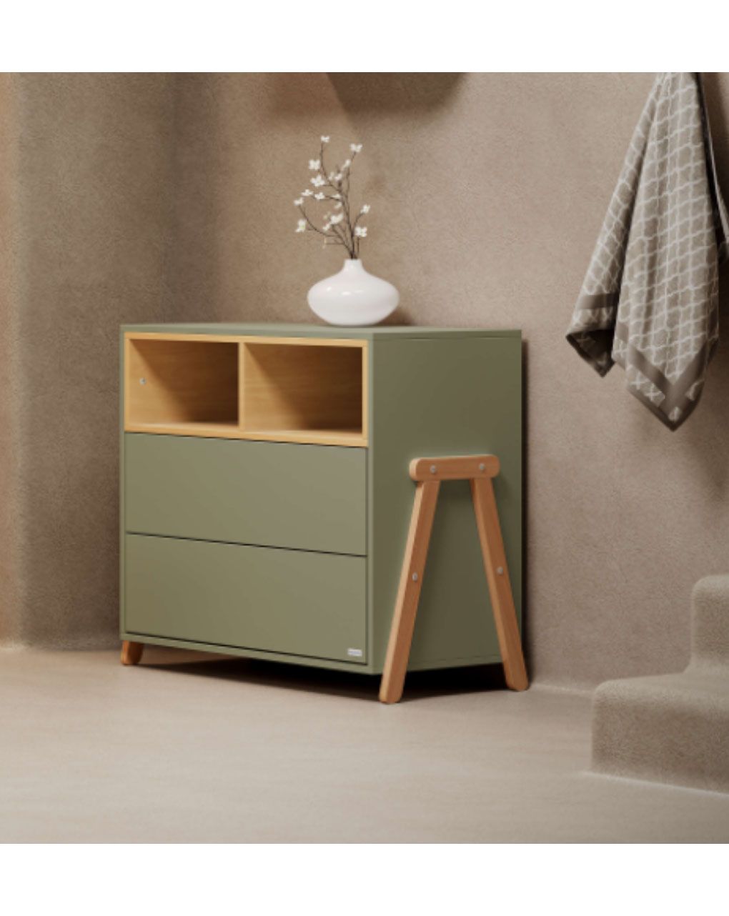 Casababy συρταριέρα palmer olive 590307