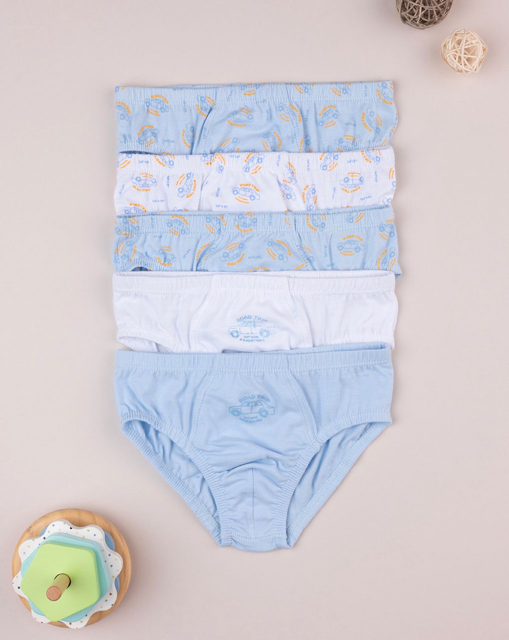 παιδικά σλιπ πακέτο x5 με αυτοκίνητα για αγόρι - Prénatal