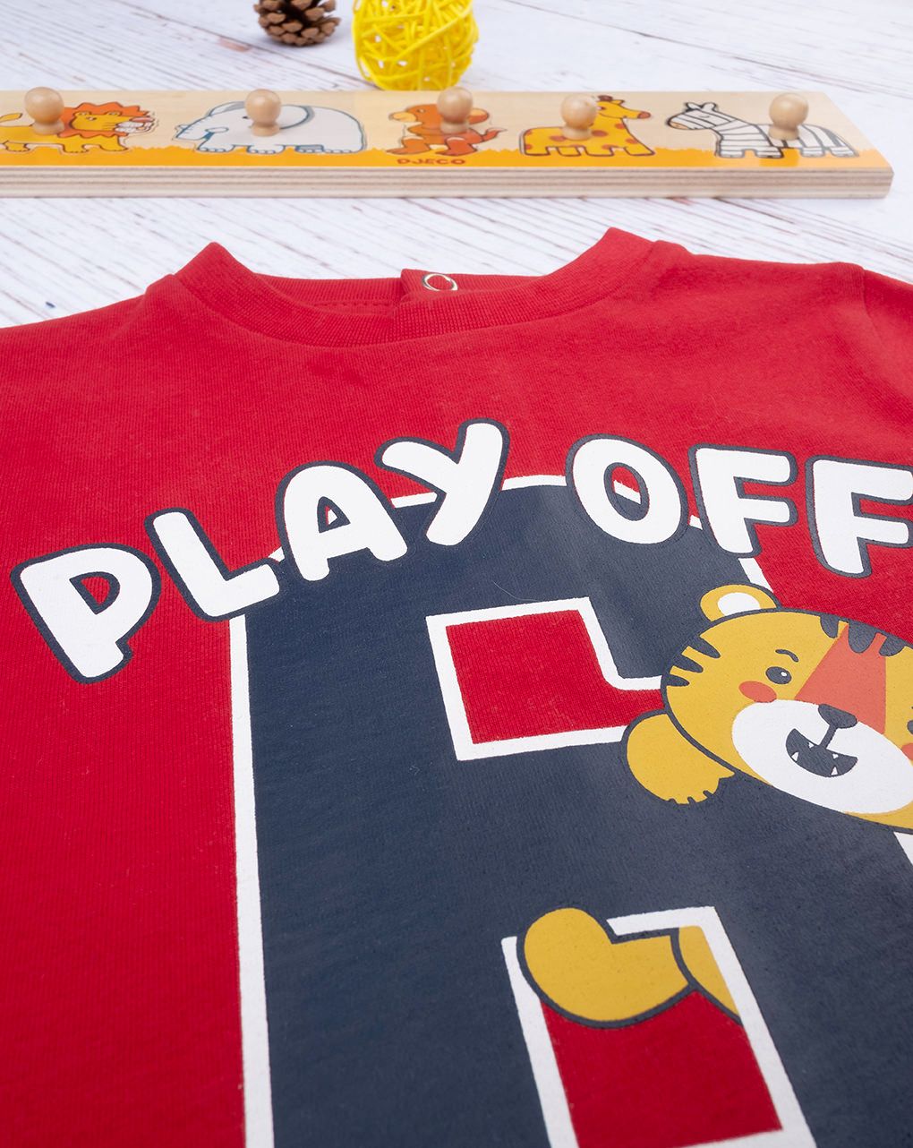 βρεφική μπλούζα κόκκινη play off για αγόρι - Prénatal