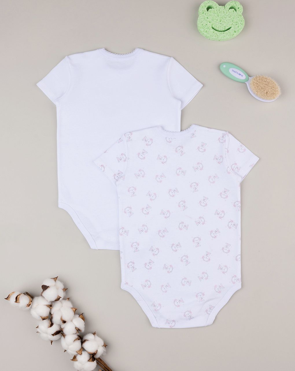 βρεφικά κορμάκια πακέτο x2 με αρκουδάκια για κορίτσι - Prénatal