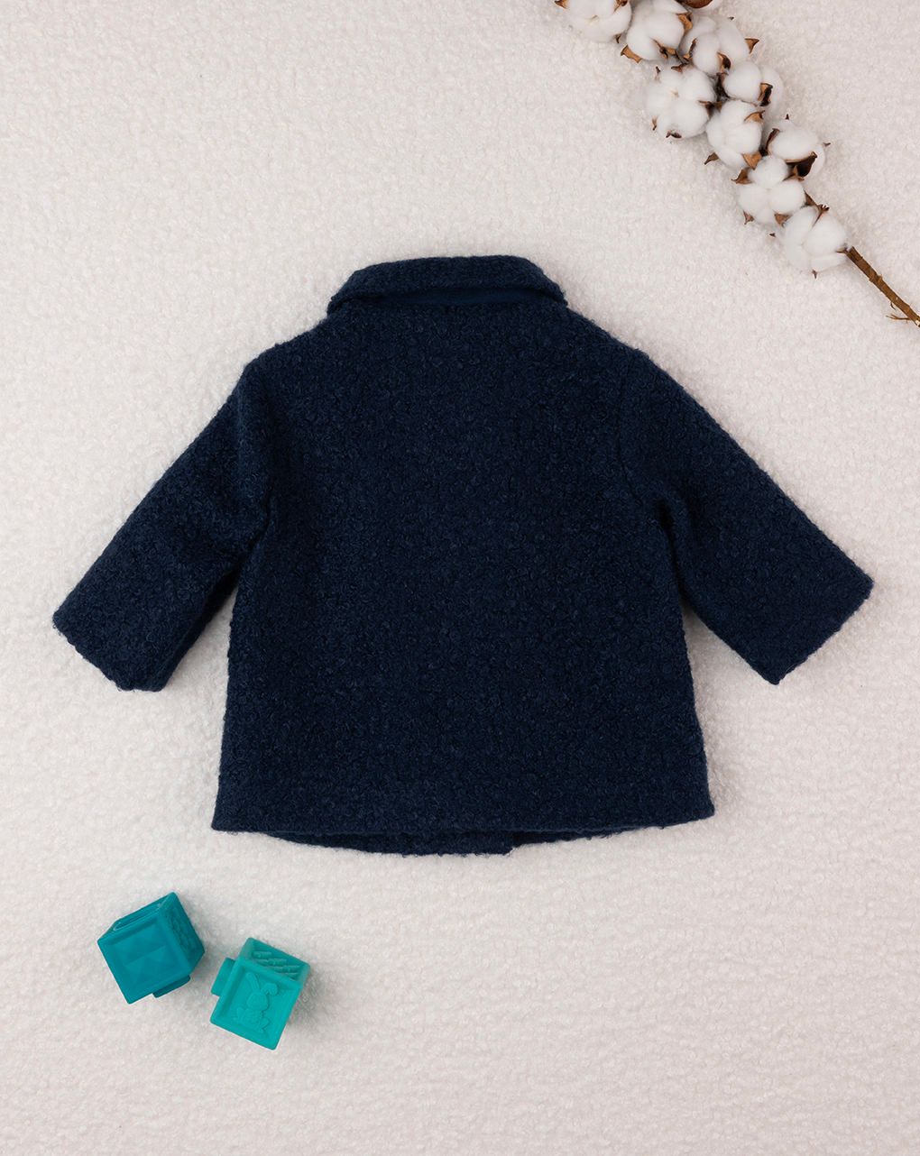 βρεφικό παλτό μπουκλέ μπλε για κορίτσι - Prénatal