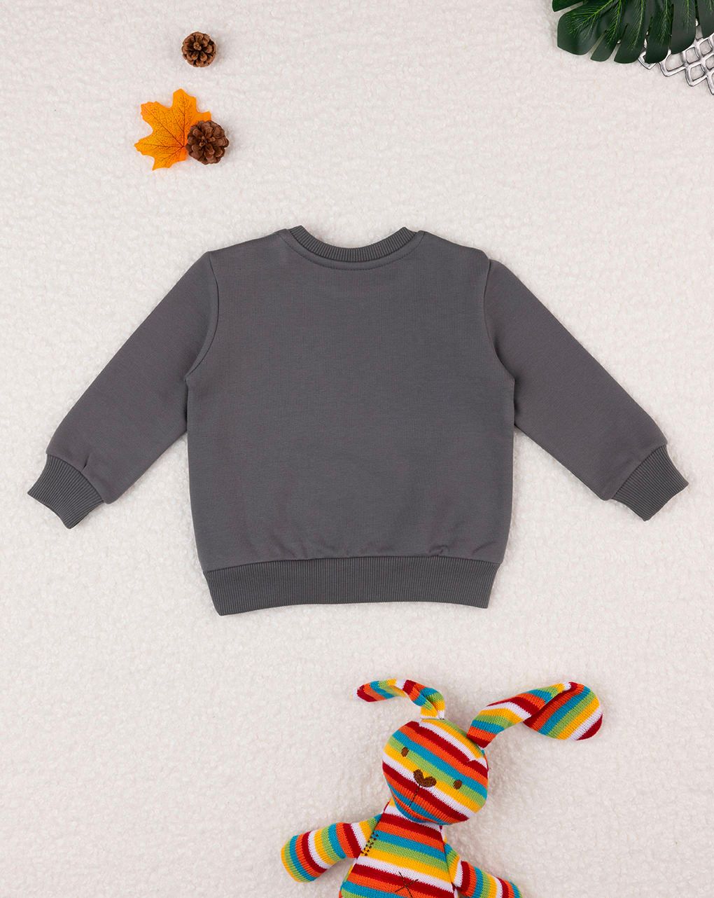 βρεφική μπλούζα φούτερ γκρι woods για αγόρι - Prénatal