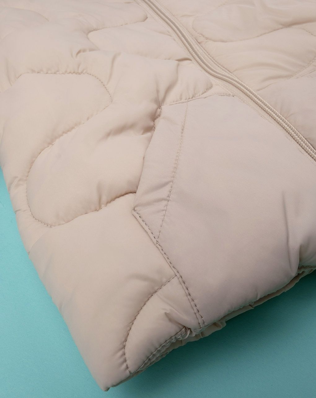 βρεφικό μπουφάν καπιτονέ μπεζ για αγόρι - Prénatal