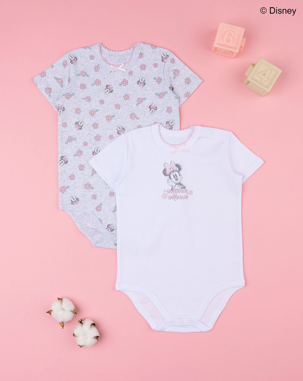 βρεφικά κορμάκια πακέτο x2 με τη minnie για κορίτσι - Prénatal