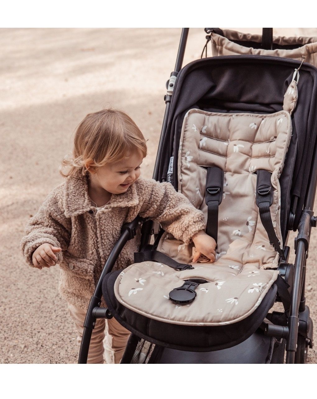 Minene στρωματάκι καροτσιού ανθρακί πουά - Minene