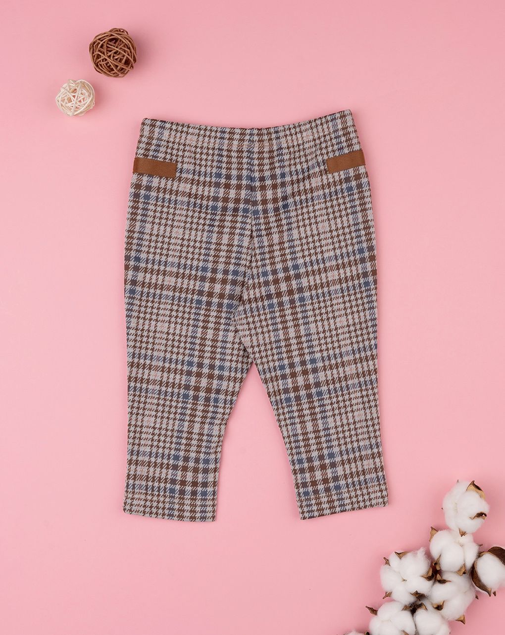 βρεφικό κολάν καρό καφέ για κορίτσι - Prénatal