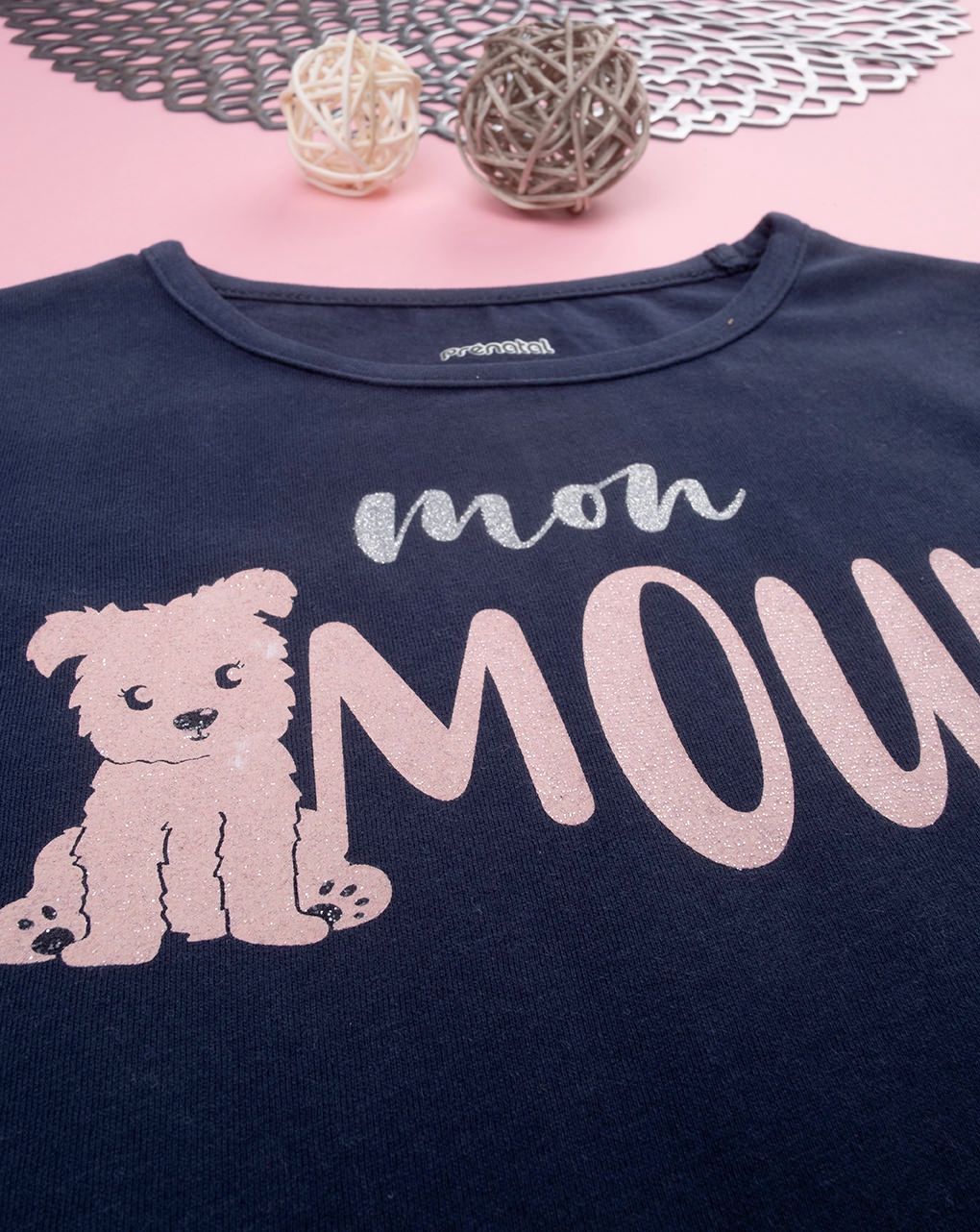 παιδική μπλούζα μπλε mon amour για κορίτσι - Prénatal