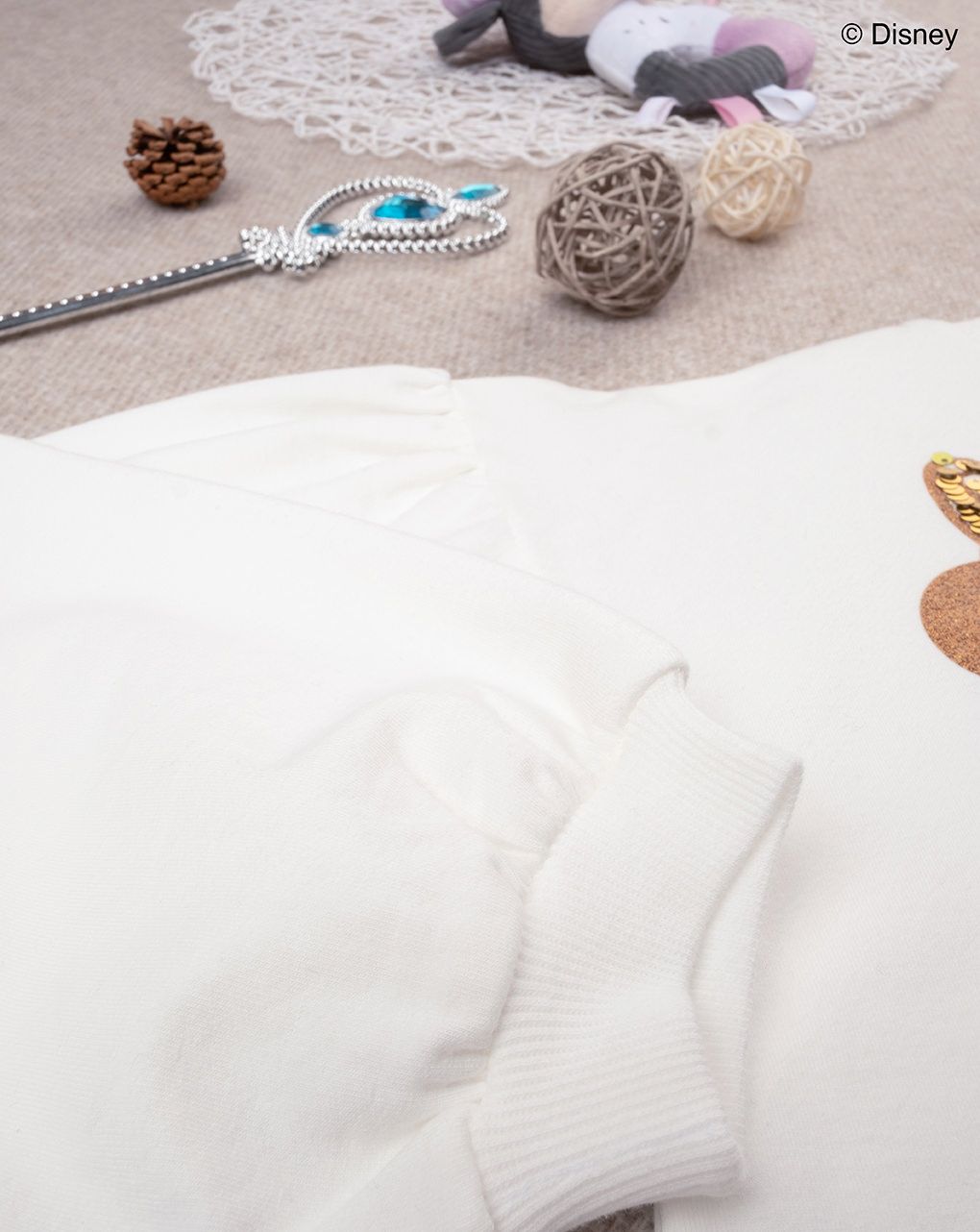 παιδική μπλούζα φούτερ λευκή με τη minnie για κορίτσι - Prénatal