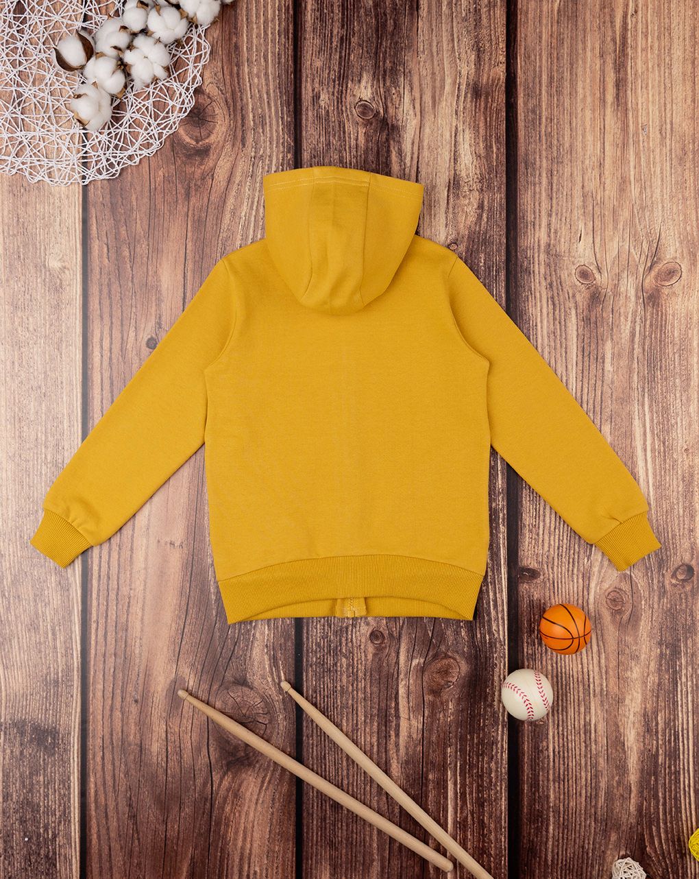 παιδική ζακέτα φούτερ κίτρινη με δεινόσαυρο για αγόρι - Prénatal