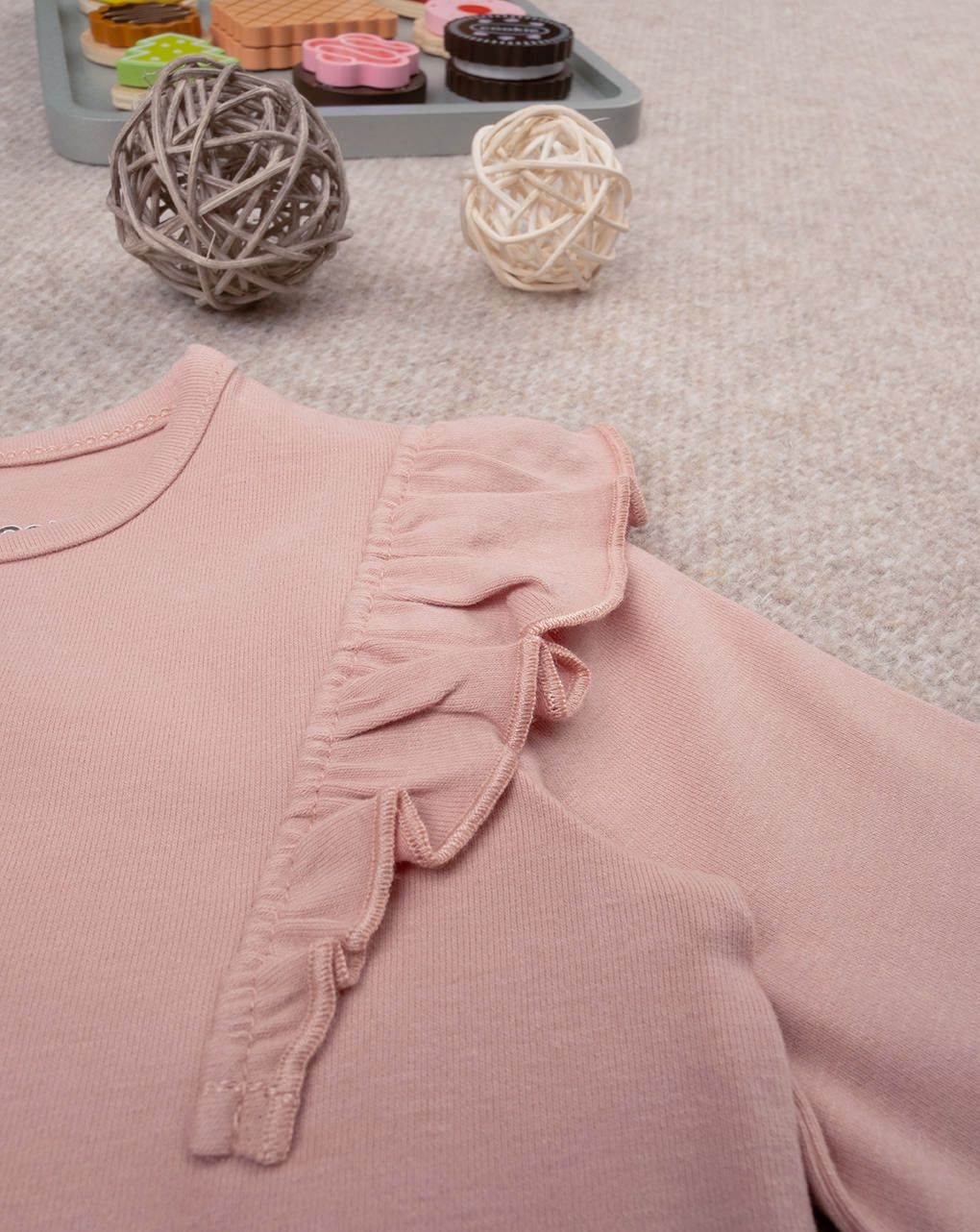 βρεφική μπλούζα ροζ με αλεπούδες για κορίτσι - Prénatal