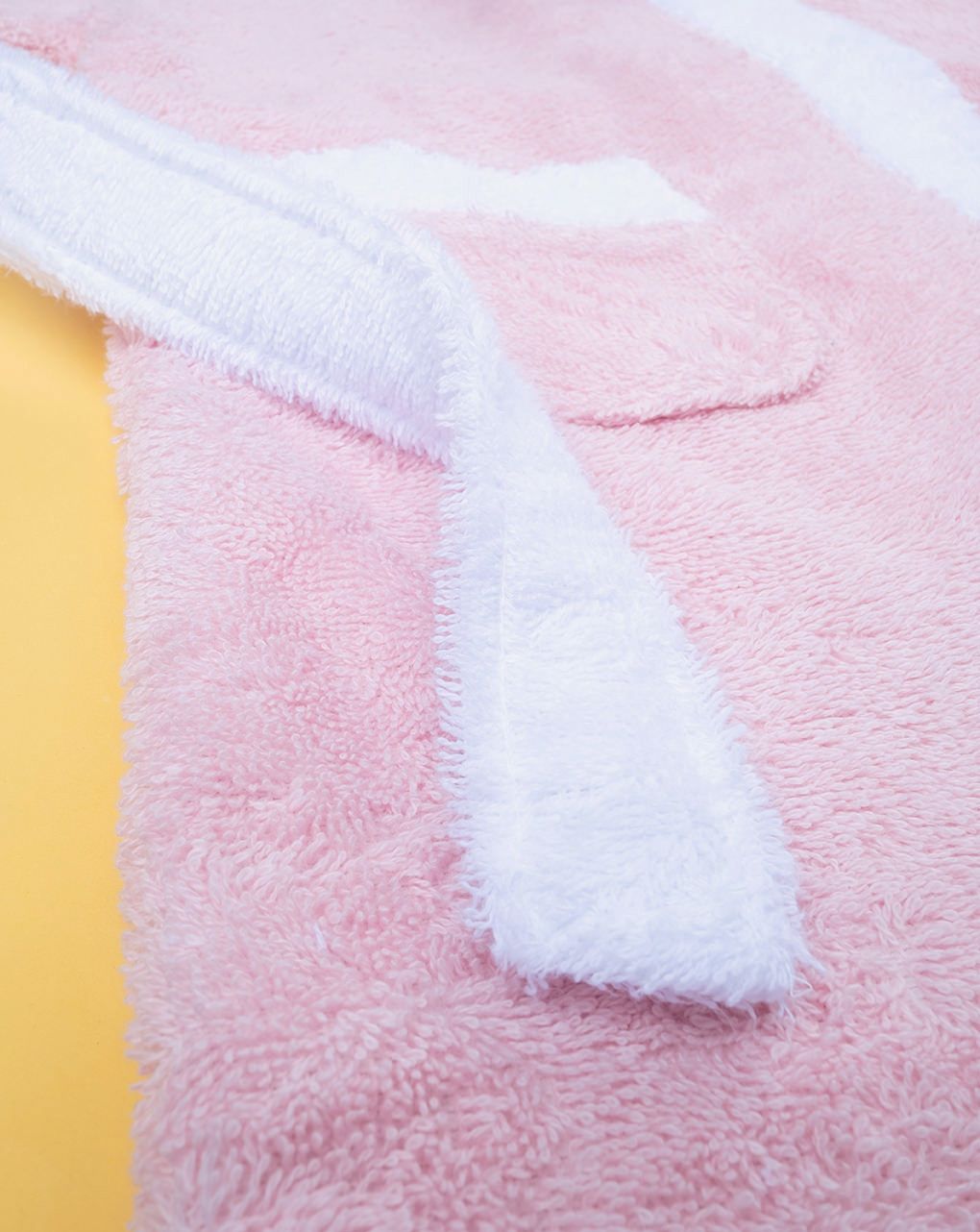 παιδικό μπουρνούζι ροζ με κουκούλα για κορίτσι - Prénatal