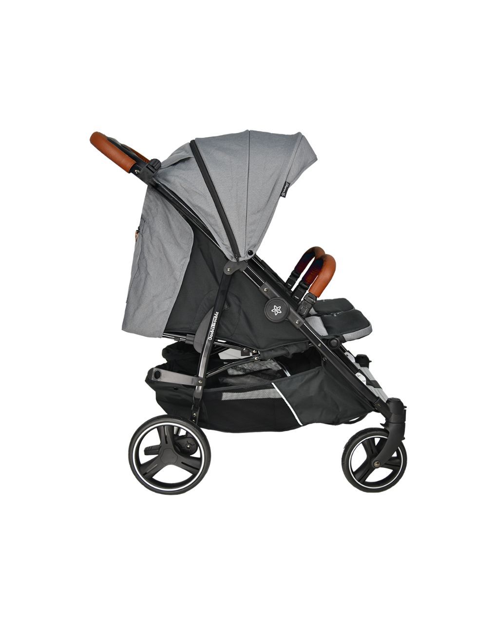 Bebe stars καρότσι διδύμων double trouble grey 7901-186 - Bebe Stars