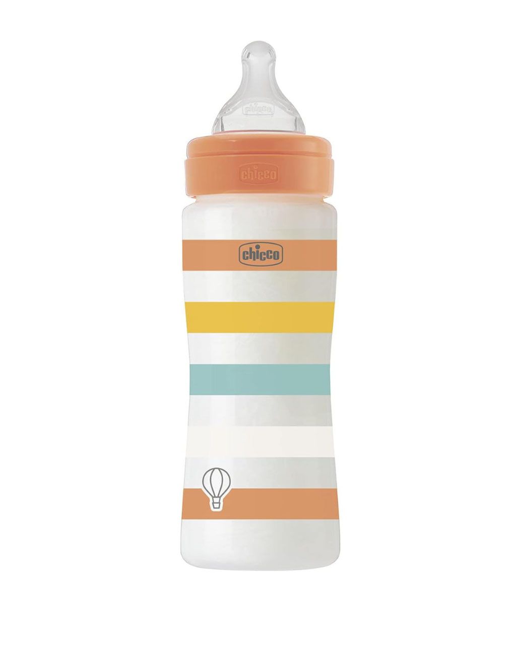 Chicco μπιμπερό πλαστικό well being 330ml orange unisex  4+ μηνών - Chicco