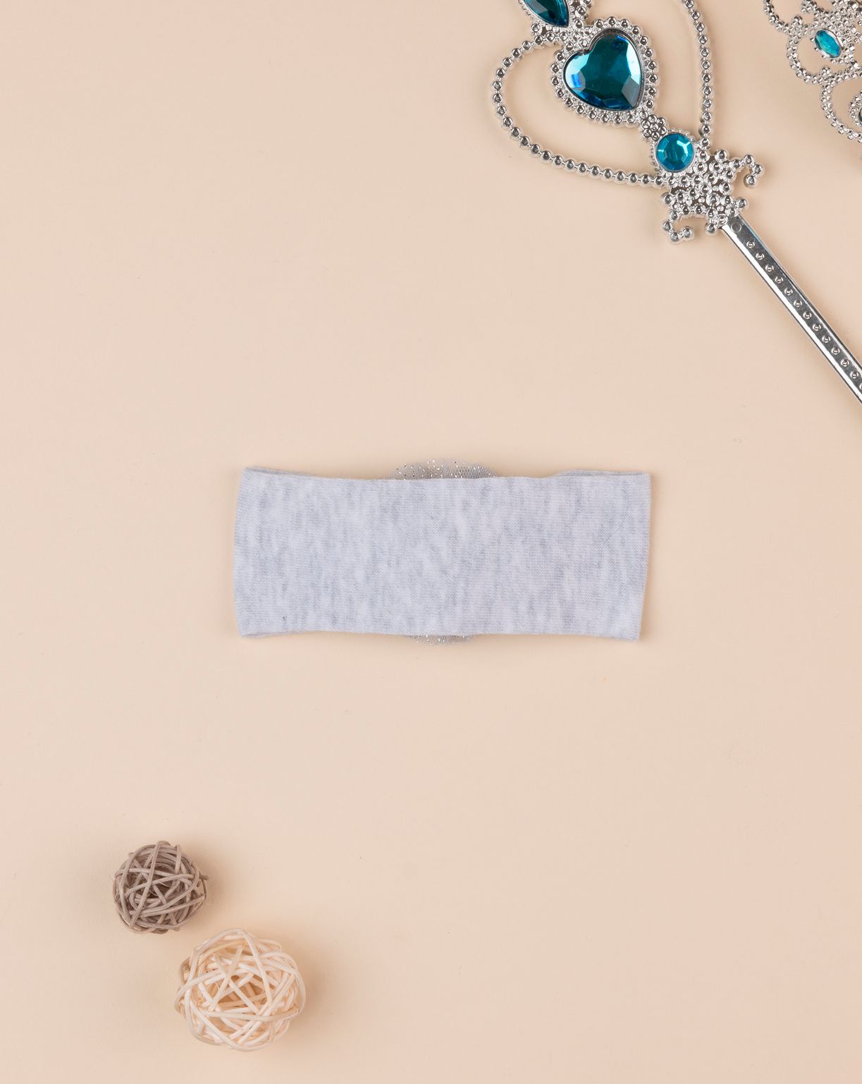 βρεφική κορδέλα μαλλιών γκρι με φιογκάκι για κορίτσι - Prénatal