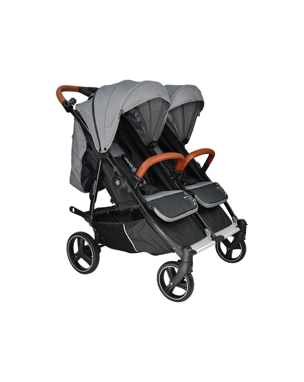Bebe stars καρότσι διδύμων double trouble grey 7901-186