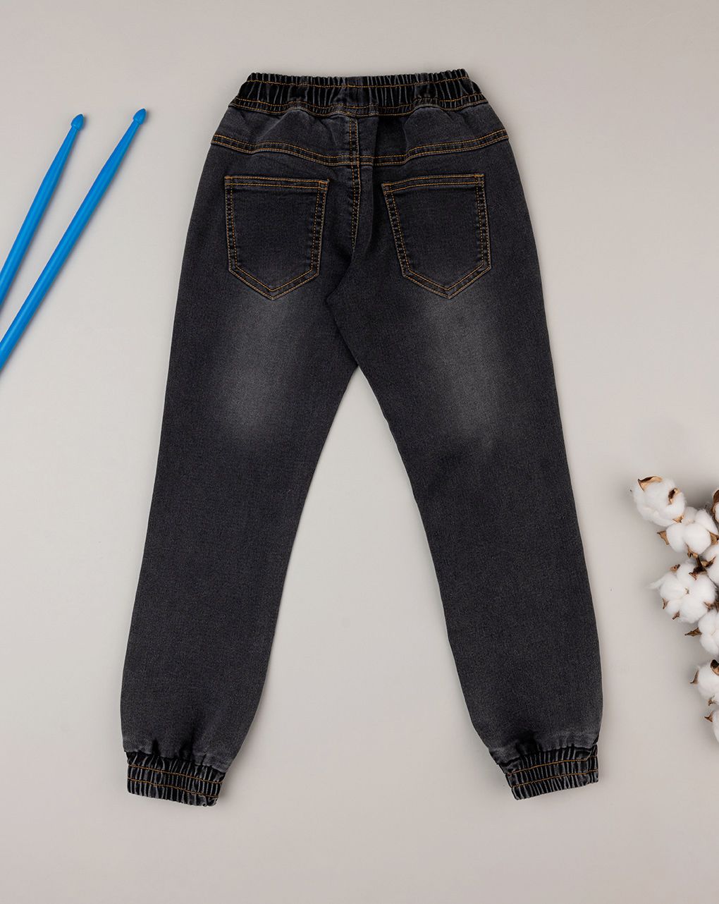 παιδικό τζιν παντελόνι γκρι σκούρο για αγόρι - Prénatal