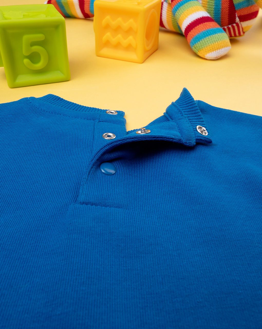 βρεφική μπλούζα φούτερ μπλε με ρομπότ για αγόρι - Prénatal