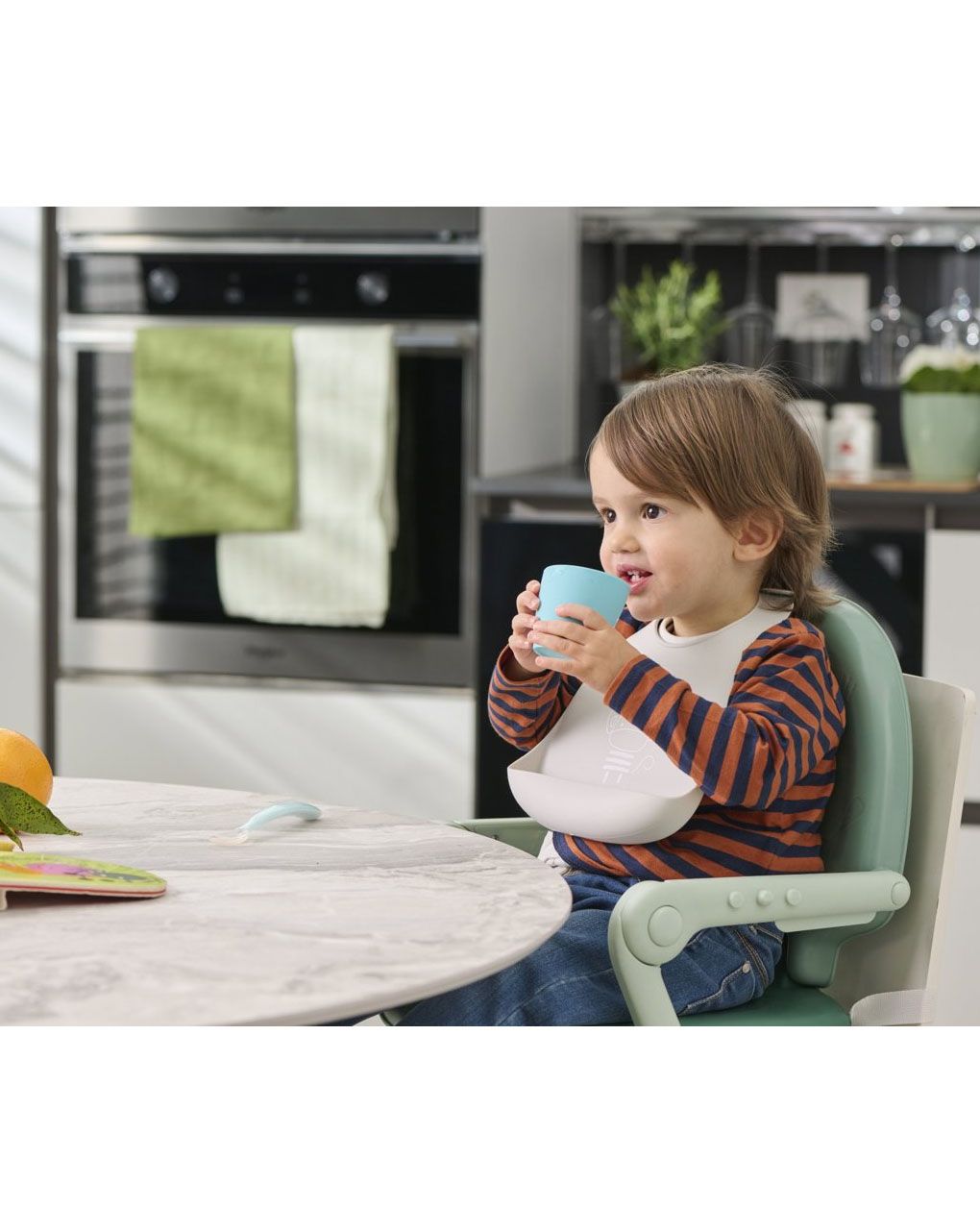 Chicco μίνι ποτηράκι σιλικόνης σιέλ 6m+ - 