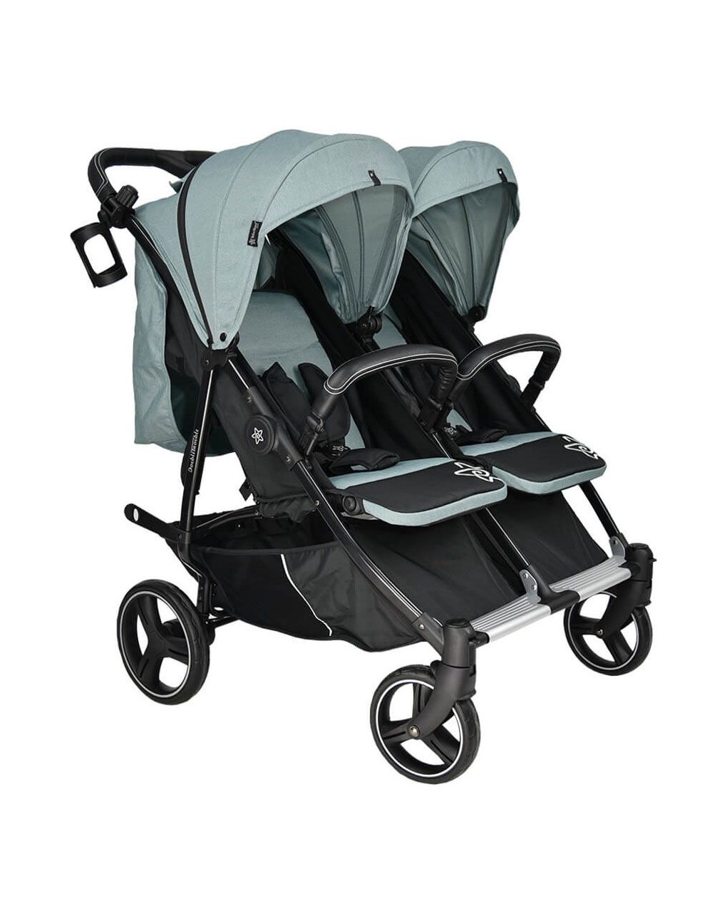 Bebe stars καρότσι διδύμων double trouble petrol