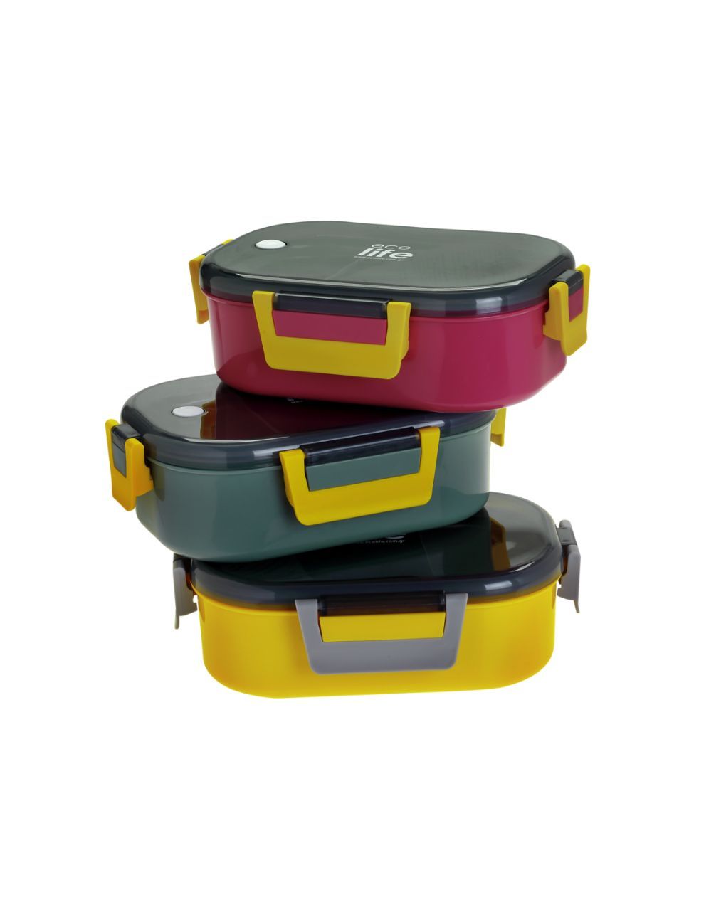 Ecolife ανοξείδωτο φαγητοδοχείο με χώρισμα 900ml yellow 33-bo-9066 - Ecolife