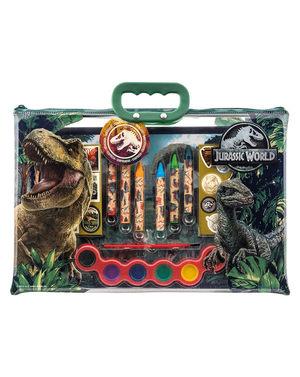 As company σετ ζωγραφικής διάφανη τσάντα jurassic world για 3+ χρονών 1023-68004 - AS Company