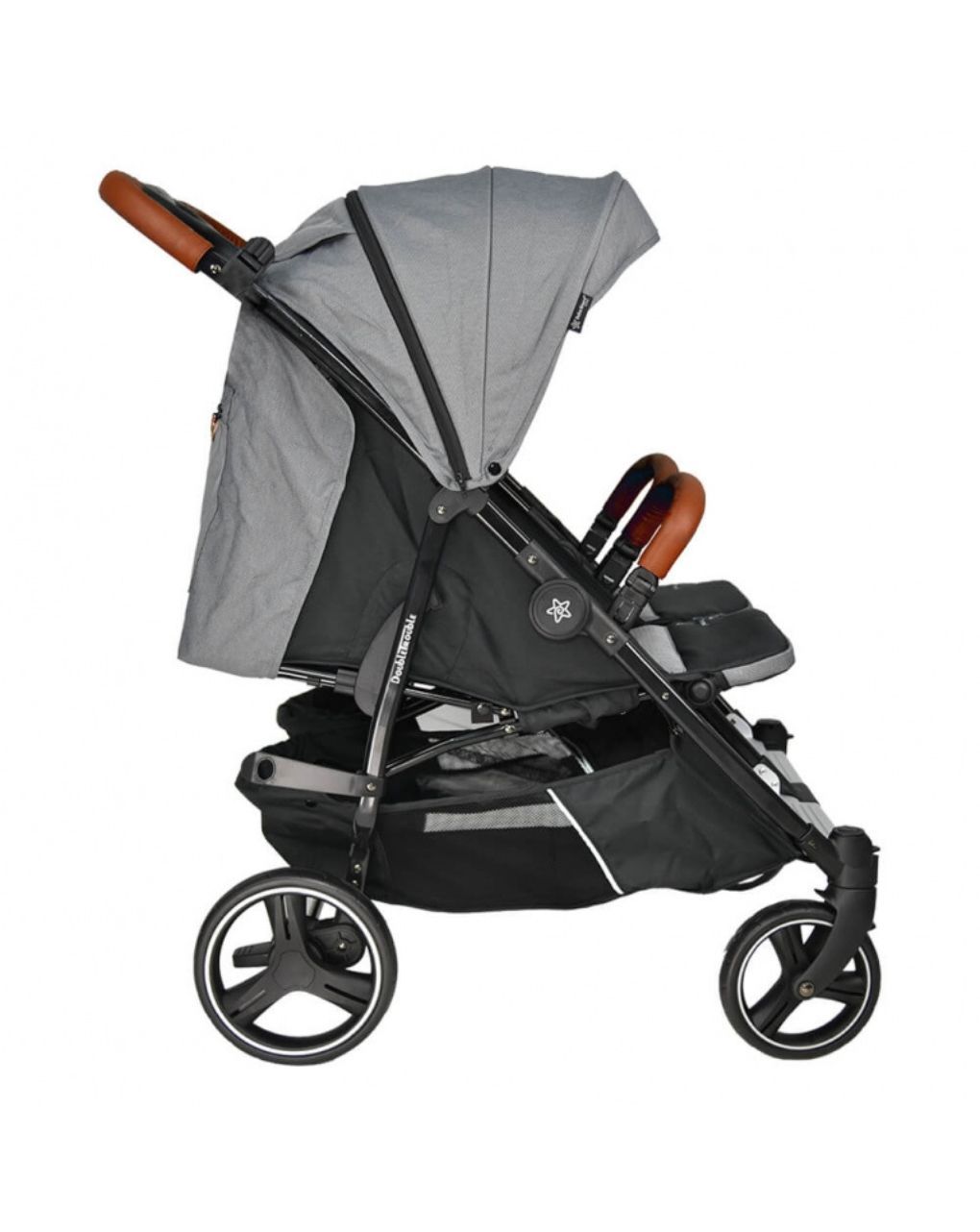 Bebe stars καρότσι διδύμων double trouble grey - Bebe Stars