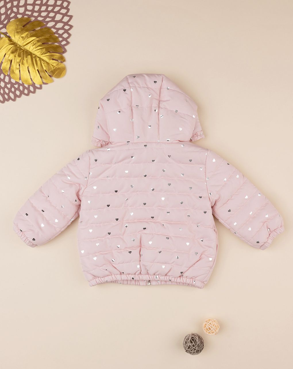 βρεφικό μπουφάν φουσκωτό με καρδούλες για κορίτσι - Prénatal