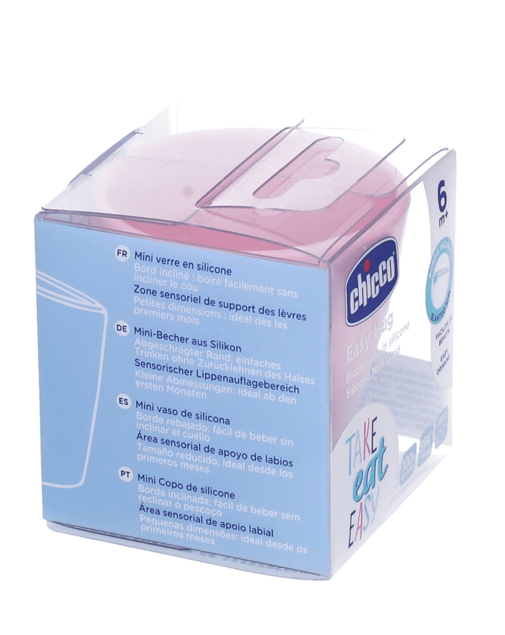 Chicco μίνι ποτηράκι σιλικόνης ροζ 6m+ - 