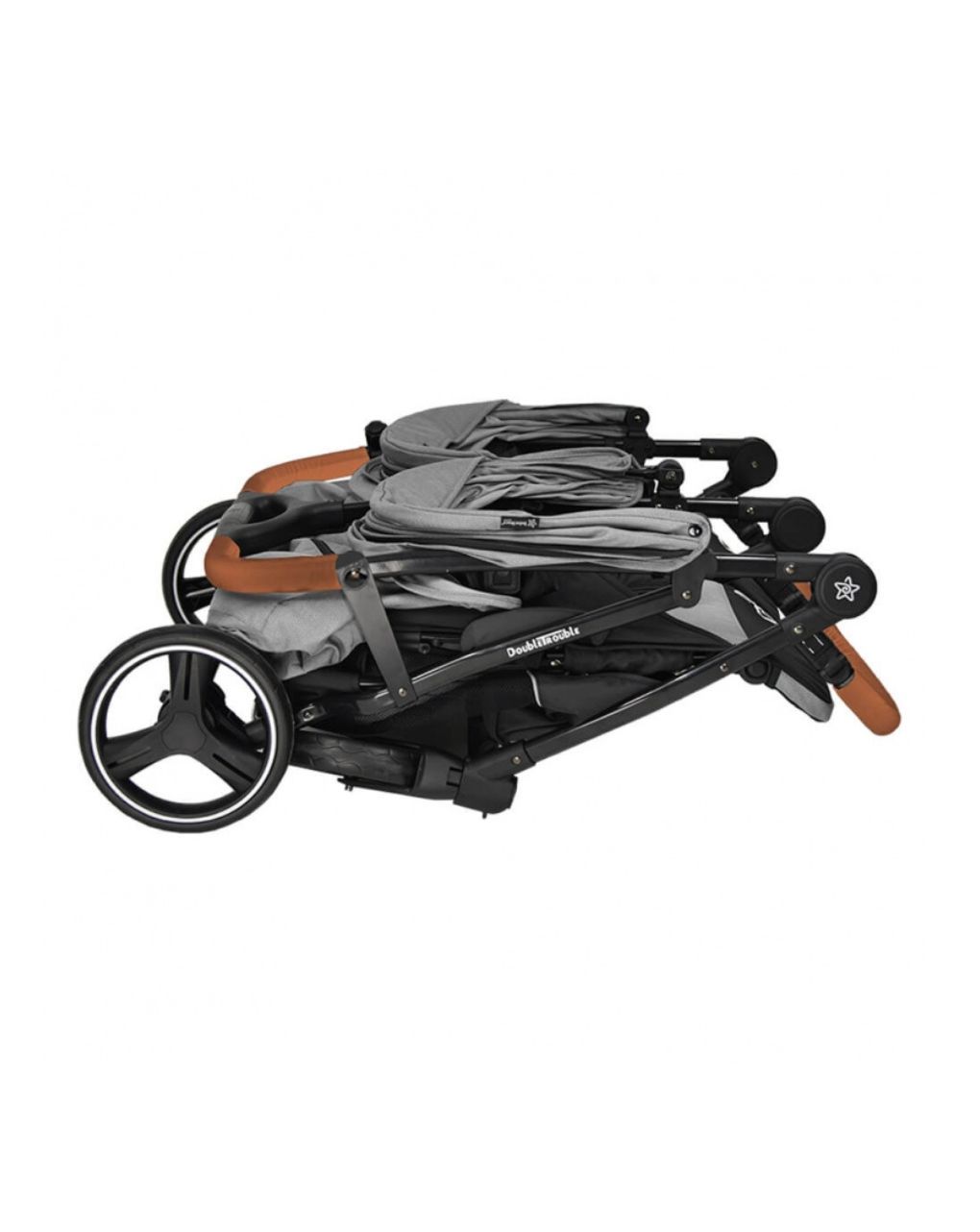 Bebe stars καρότσι διδύμων double trouble grey - Bebe Stars