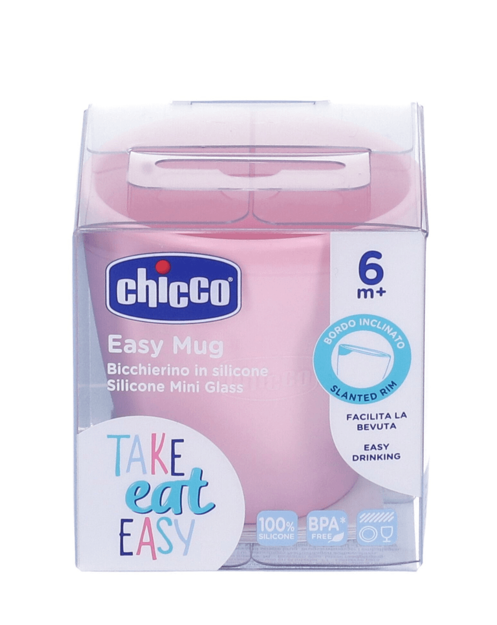 Chicco μίνι ποτηράκι σιλικόνης ροζ 6m+ - 