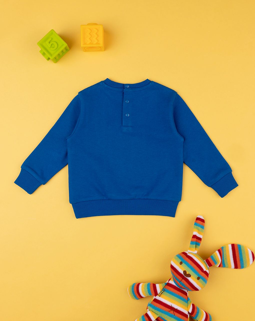 βρεφική μπλούζα φούτερ μπλε με ρομπότ για αγόρι - Prénatal
