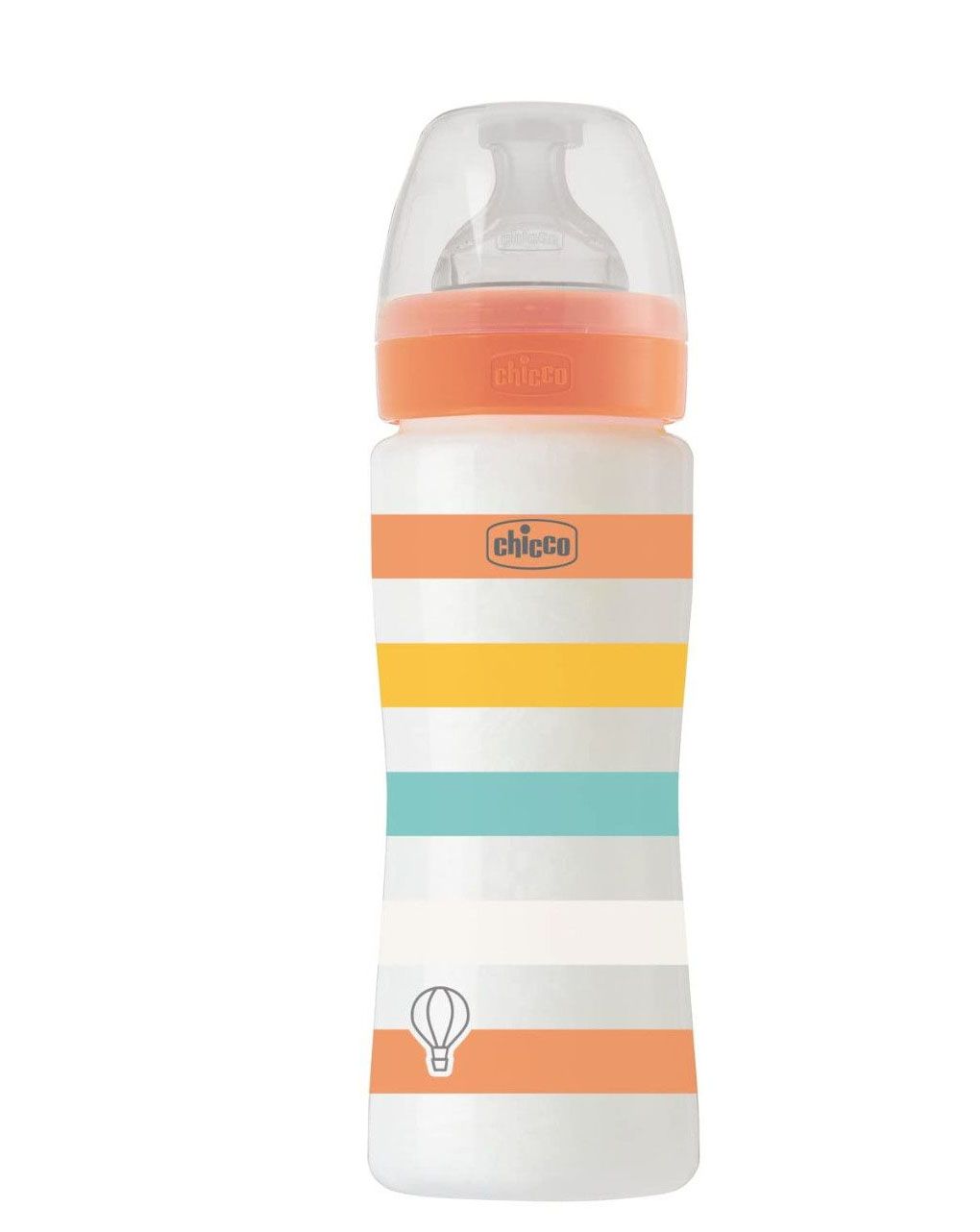 Chicco μπιμπερό πλαστικό well being 330ml orange unisex  4+ μηνών