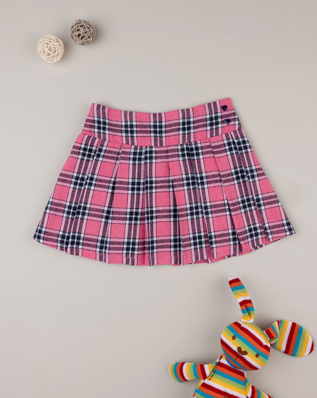 παιδική φούστα καρό πλισέ για κορίτσι - Prénatal