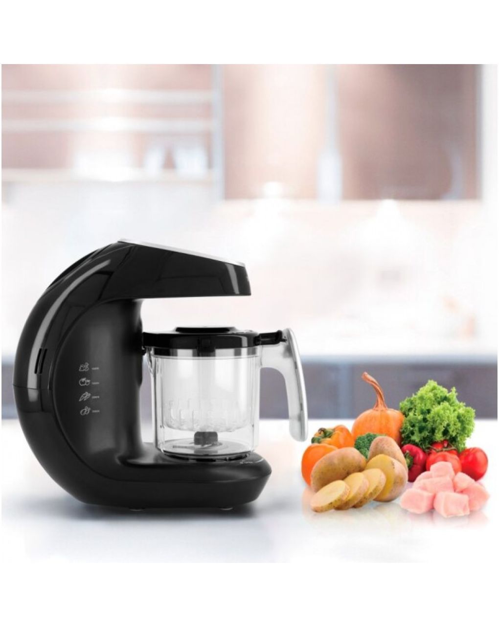 Twistshake ατμομάγειρας - παρασκευαστής βρεφικής τροφής 6 σε 1 black v2 32-08-78660 - Twistshake