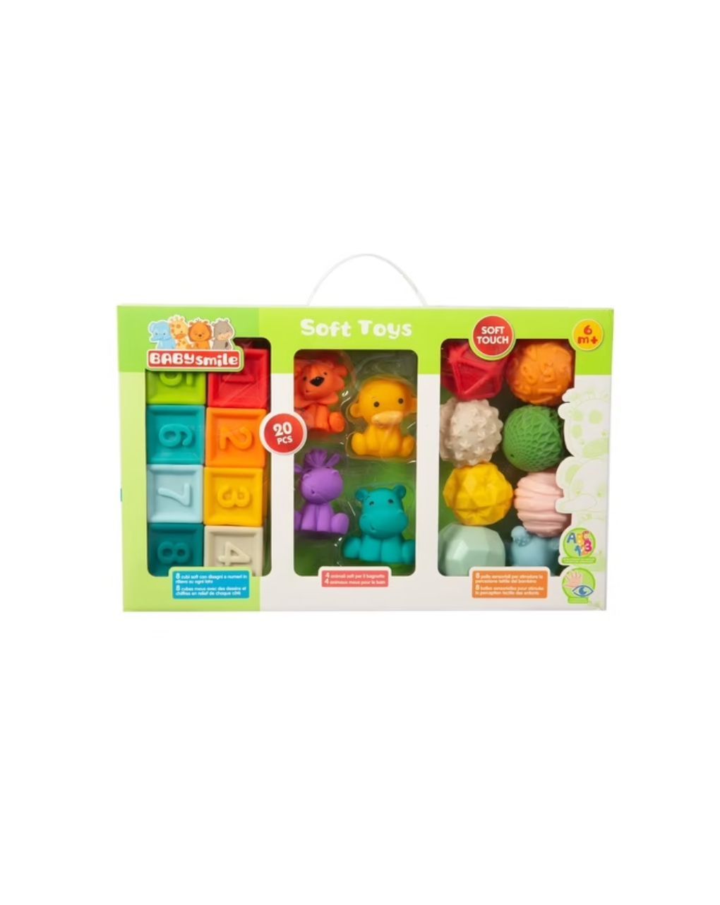 Baby smile μαλακά παιχνίδια μπάνιου 20τμχ prg00639 - Baby Smile