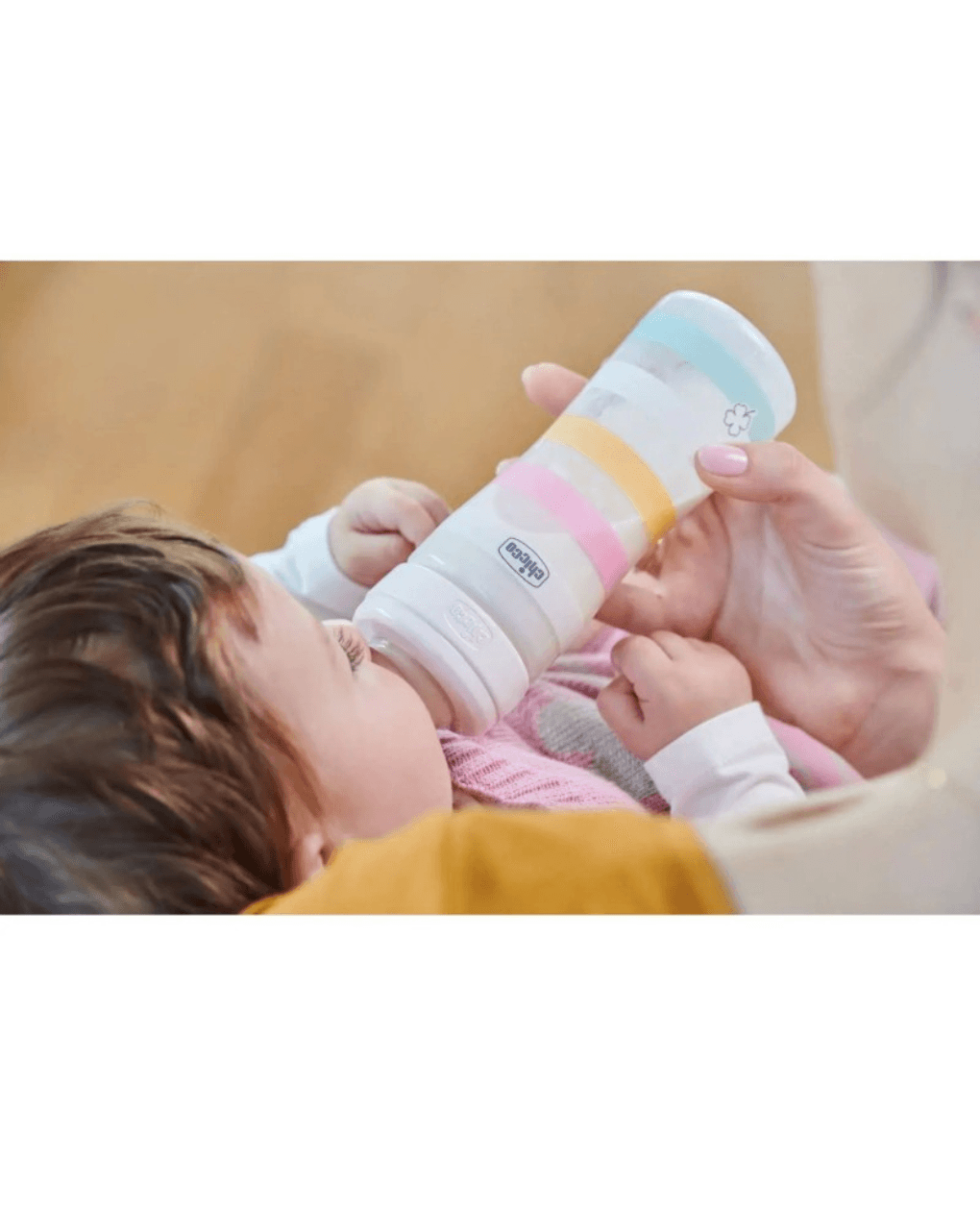 Chicco μπιμπερό πλαστικό well being 250ml white girl 2+ μηνών - Chicco