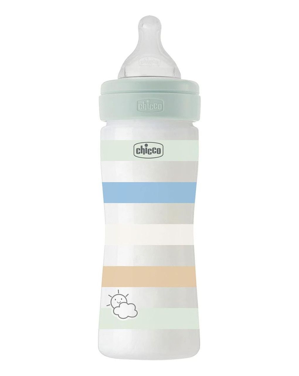 Chicco μπιμπερό πλαστικό well being 250ml green boy 2+ μηνών - Chicco