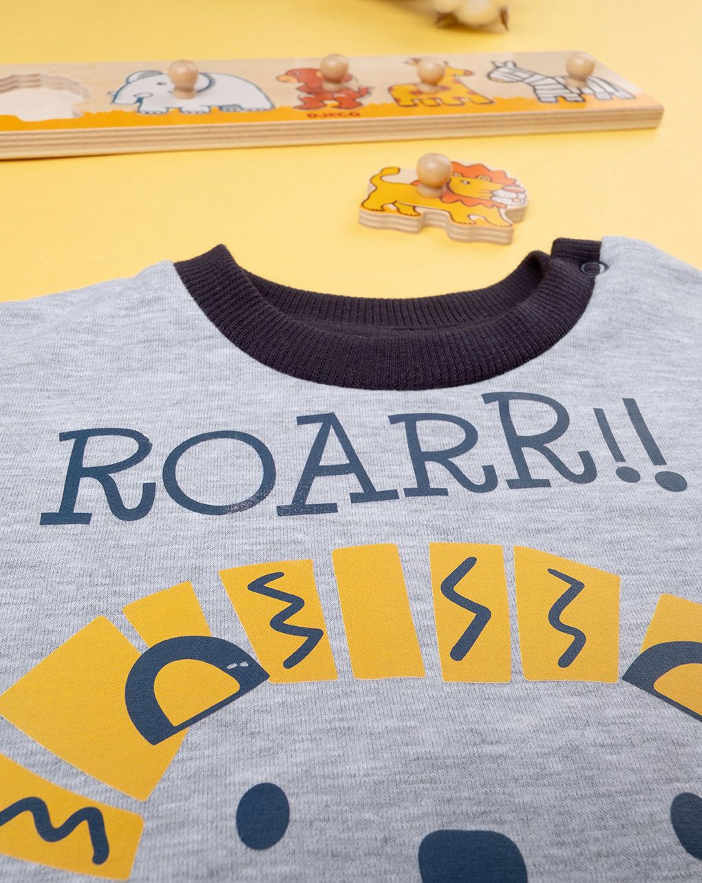 βρεφικό σετ μπλούζα φούτερ και φόρμα με λιοντάρι για αγόρι - Prénatal