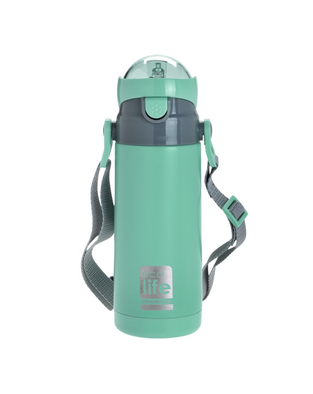 Ecolife ανοξείδωτο παγούρι με καλαμάκι kids thermos 400ml mint 33-bo-2988 - Ecolife