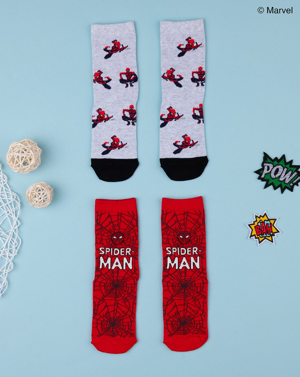 παιδικές κάλτσες με το spiderman x2 για αγόρι - Prénatal
