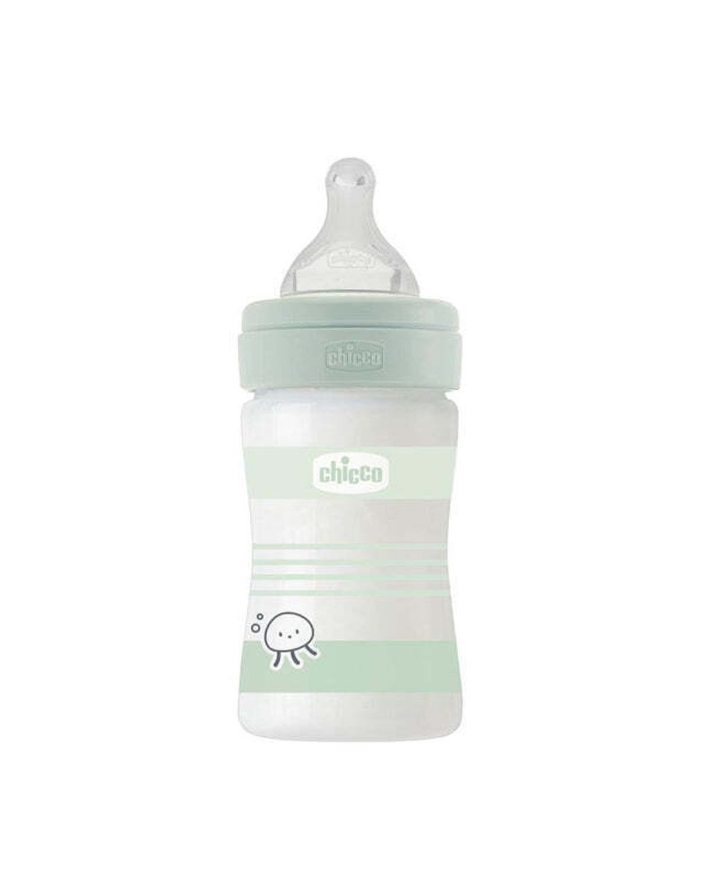 Chicco μπιμπερό γυάλινο well being 150ml green 0+ μηνών - Chicco