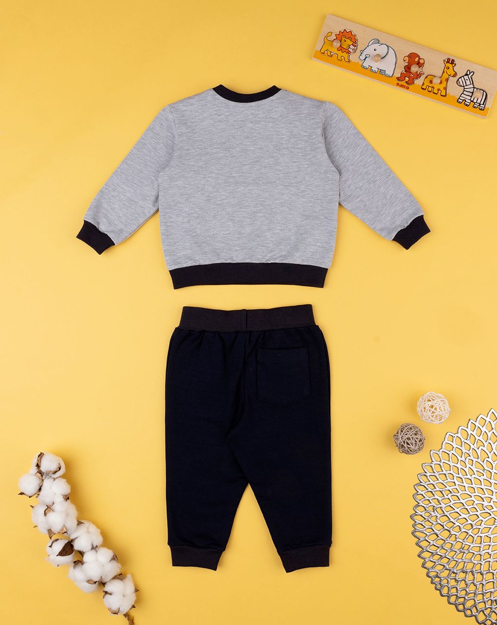 βρεφικό σετ μπλούζα φούτερ και φόρμα με λιοντάρι για αγόρι - Prénatal