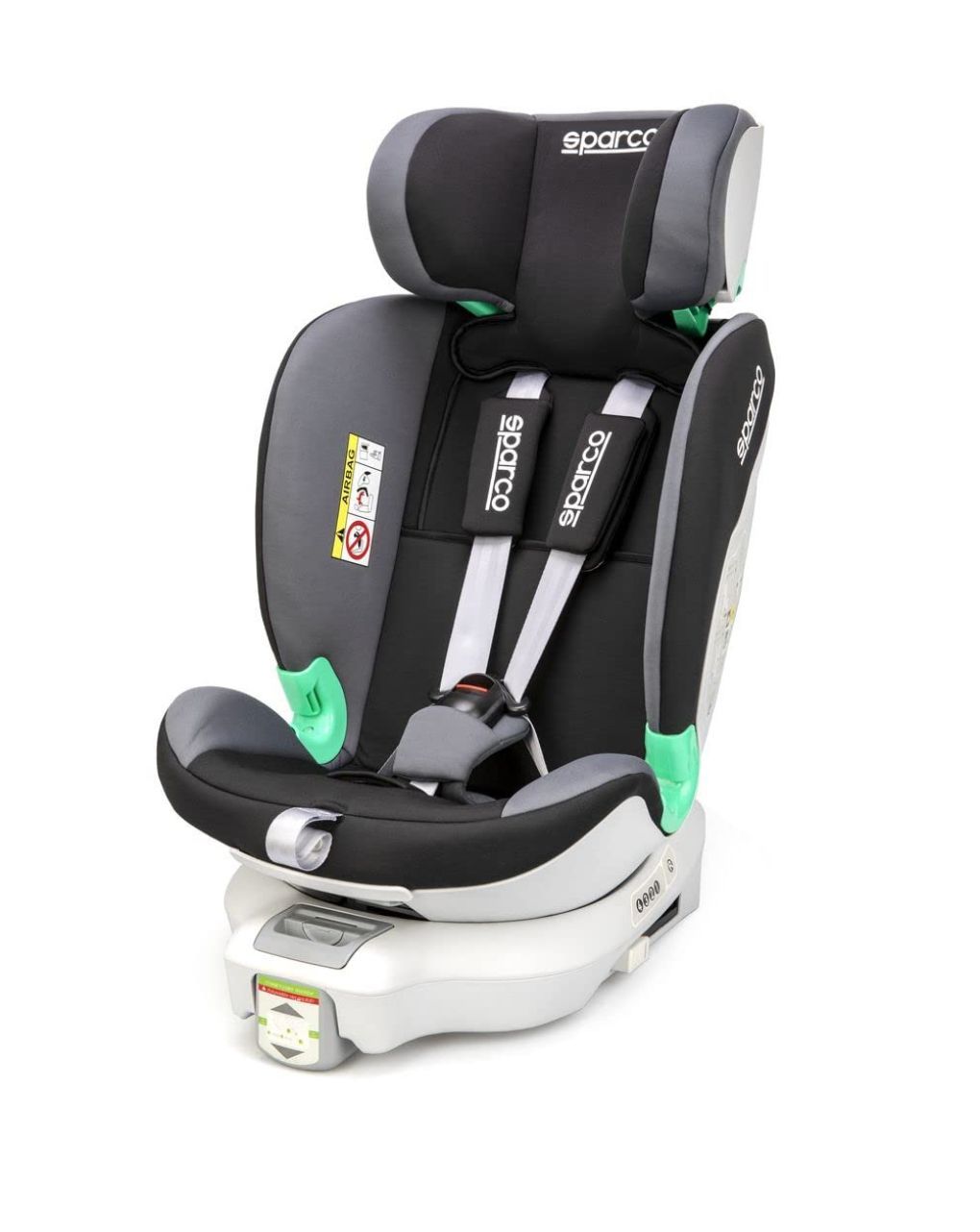 Sparco κάθισμα αυτοκινήτου i-size & top tether (40-135cm) black/grey sk6000igr